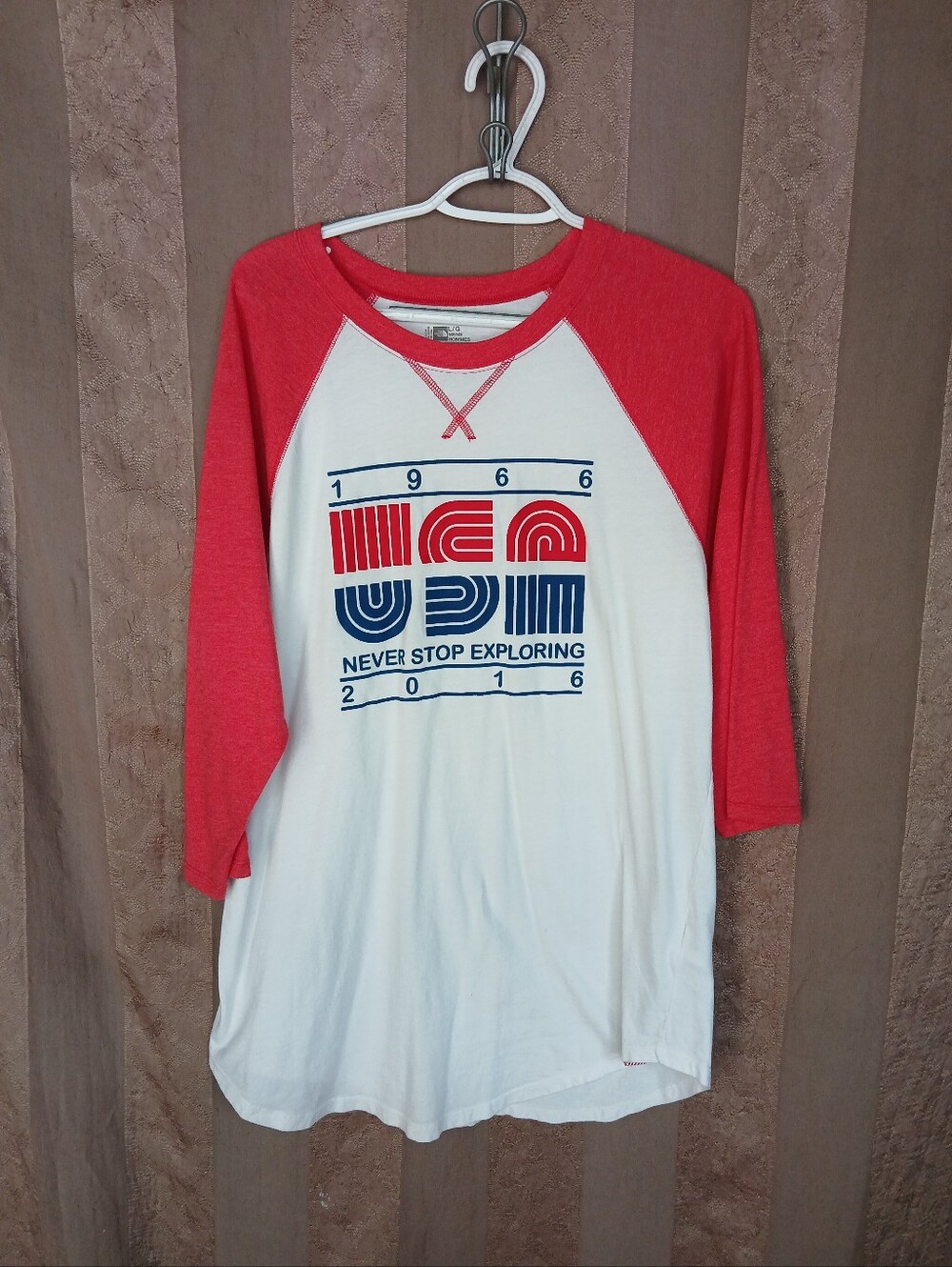 💎 The North Face Men's USA Baseball 3/4 Sleeve Shirt Raglan 0416